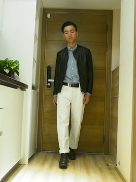 「RRL（ダブル アール エル）のアイテム（チノパンツ）」を使った、JJ_RUN0428さん（メンズ・175cm）の夏コーディネート