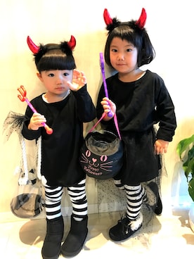 「wearhalloween2017」｜「アイテム（モカシン/デッキシューズ）」を使った、LILYsNICOさん（キッズ・80cm）の秋コーディネート