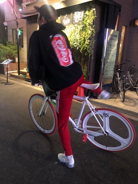 「OFF-WHITE」｜「アイテム（ニットキャップ/ビーニー）」を使った、seiyaさん（メンズ・175cm）の春コーディネート