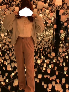 「w closet」｜「アイテム（スラックス）」を使った、Sakuraさん（レディース・153cm）の秋コーディネート