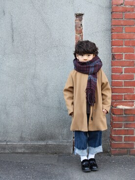 「冬」｜「アイテム（その他アウター）」を使った、　　　toui'さん（キッズ・110cm）の冬コーディネート