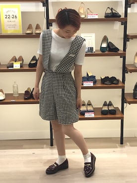 「ORiental TRaffic(ORiental TRaffic)」｜「アイテム（オールインワン・サロペット）」を使った、miyazakiさん（レディース・163cm）の夏コーディネート