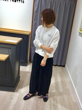 「ORiental TRaffic（オリエンタルトラフィック）のアイテム（ローファー）」を使った、miyazakiさん（レディース・163cm）の冬コーディネート