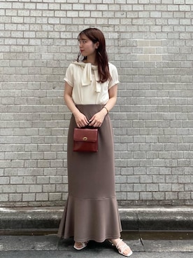 「158cmコーデ」｜「アイテム（アンサンブル）」を使った、Miyukiさん（レディース・158cm）の春コーディネート