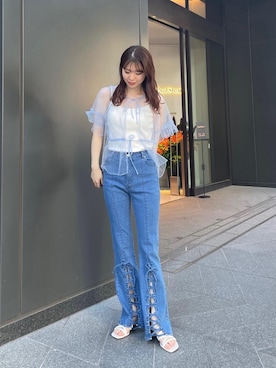 「でにむ」｜「アイテム（サンダル）」を使った、Miyukiさん（レディース・158cm）の夏コーディネート