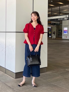 「でにむ」｜「アイテム（バレエシューズ）」を使った、Miyukiさん（レディース・158cm）の夏コーディネート