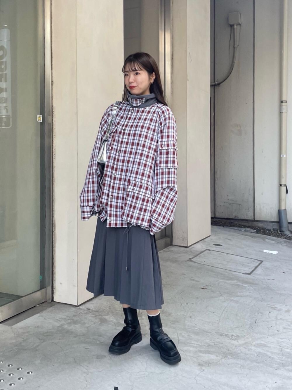 ミディ丈 プリーツスカート TINA：JOJUNを使った人気ファッション 