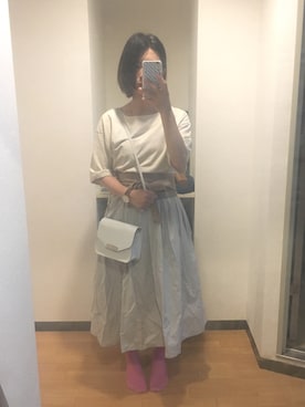「ムック本」｜「アイテム（ワンピース/ドレス）」を使った、yocco*さん（レディース・156cm）の春コーディネート