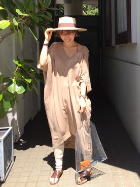 「アイテム（レギンス/スパッツ）」を使った、mayuさん（レディース・160cm）の春コーディネート