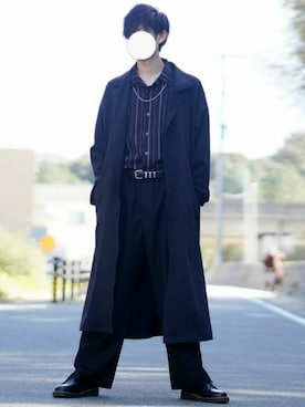 「アイテム（ステンカラーコート）」を使った、たかやさん（メンズ・172cm・20代）の春コーディネート
