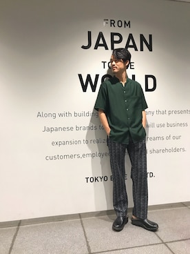 「UNITED TOKYO（ユナイテッドトウキョウ）のアイテム（シャツ/ブラウス）」を使った、ohtaさん（メンズ・178cm）の夏コーディネート