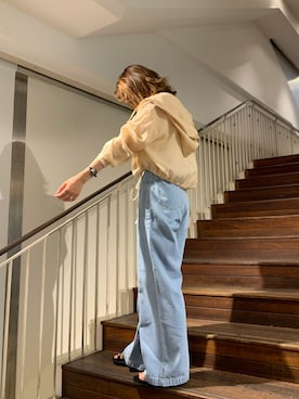 「FREE'S MART（フリーズマート）のアイテム（ブルゾン）」を使った、kaoriさん（レディース・160cm）の春コーディネート