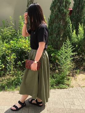 「ニコアンド」｜「アイテム（財布/小物）」を使った、molceさん（レディース・165cm）の夏コーディネート