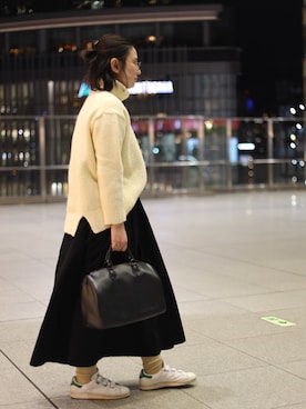 「白と黒」｜molceさん（レディース・165cm）の秋コーディネート