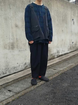 「AUTTAA（アウッタ）のAUTTAA ルームシューズ（その他シューズ）」を使った、Taichiさん（メンズ・166cm）の春コーディネート