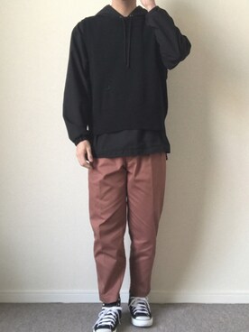 「WOmB（ウーム）のアイテム」を使った、よしきさん（メンズ・176cm）の冬コーディネート