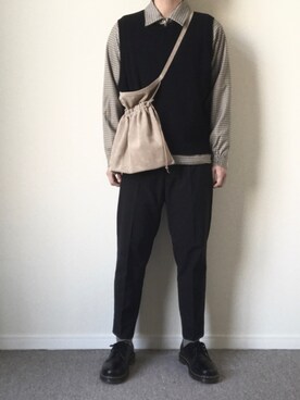 「WOmB（ウーム）のアイテム」を使った、よしきさん（メンズ・176cm）の冬コーディネート