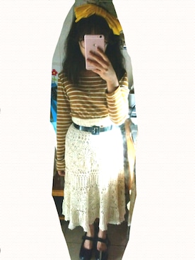 「マスタードイエロー」｜文さん（レディース・158cm）の秋コーディネート