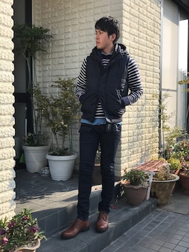 「G-STAR RAW（ジースターロゥ）のアイテム（その他）」を使った、G-noR17さん（メンズ・183cm）の春コーディネート