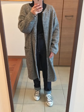 「ハイウエストストレートジーンズ」｜ariri0514さん（レディース・149cm）の冬コーディネート