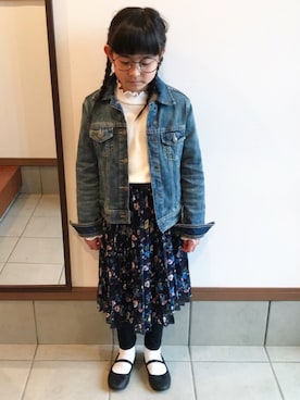 「アイテム（スカート）」を使った、ariri0514さん（キッズ・122cm）の春コーディネート