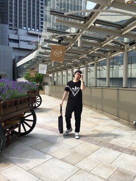 「BASISBROEK（バシスブルック）のアイテム（その他パンツ）」を使った、ヒラヤマ(Team Double)さん（メンズ・173cm）の春コーディネート