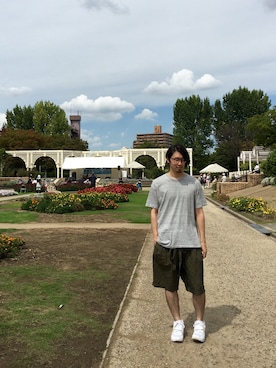 「BASISBROEK（バシスブルック）のアイテム（その他パンツ）」を使った、ヒラヤマ(Team Double)さん（メンズ・173cm）の秋コーディネート