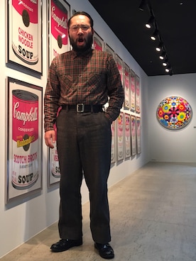 「At Last&Co（アットラスト）のアイテム（スラックス）」を使った、shoさん（メンズ・180cm）の春コーディネート