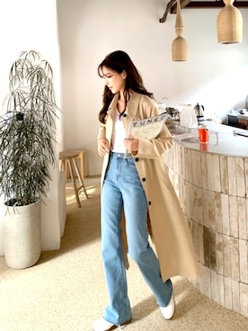 「だぼだぼ」｜「アイテム（トレンチコート）」を使った、JEIDAYSさん（レディース・160cm）の春コーディネート