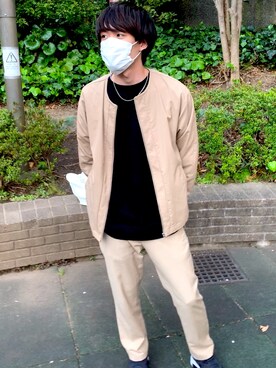 「RAGEBLUE（レイジブルー）のアイテム（ノーカラージャケット）」を使った、おゆくさん（メンズ・175cm）の春コーディネート