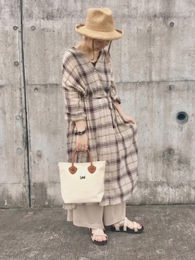 「スカーチョ」｜「アイテム（ワンピース/ドレス）」を使った、さ く ら さん（レディース・163cm）の夏コーディネート