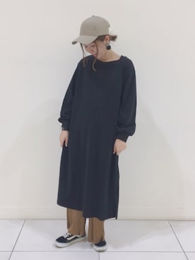 「USAコットン」｜「アイテム（キャップ）」を使った、さ く ら さん（レディース・163cm）の秋コーディネート