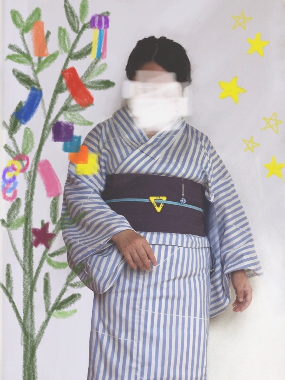 koe（コエ）の「【浴衣・帯・下駄 3点セット】ストライプ柄浴衣（浴衣