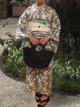 「きもの」｜「アイテム（浴衣）」を使った、tantoizuさん（レディース・152cm）の夏コーディネート