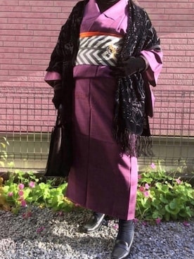 「KIMONO MODERN（キモノモダン）のアイテム」を使った、tantoizuさん（レディース・152cm）の秋コーディネート