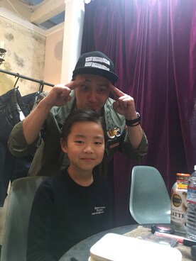 「アイテム（パンツ）」を使った、LEO＆Ray  (GRDEN CREW)さん（キッズ・125cm）の冬コーディネート