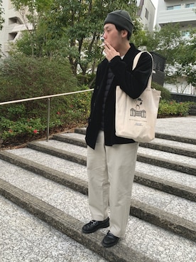 「Steven Alan」｜「アイテム（ダウンジャケット/コート）」を使った、yukiさん（メンズ・170cm）の冬コーディネート