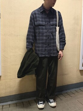 「Steven Alan」｜「アイテム（デニムジャケット）」を使った、yukiさん（メンズ・170cm）の冬コーディネート