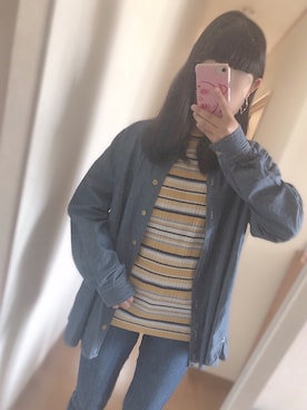 「Right-on（ライトオン）のアイテム（デニムジャケット）」を使った、Minami373さん（レディース・149cm）の春コーディネート