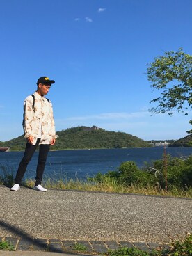 「AZUL by moussy（アズールバイマウジー）のアイテム（キャップ）」を使った、Kくんさん（メンズ・175cm）の夏コーディネート