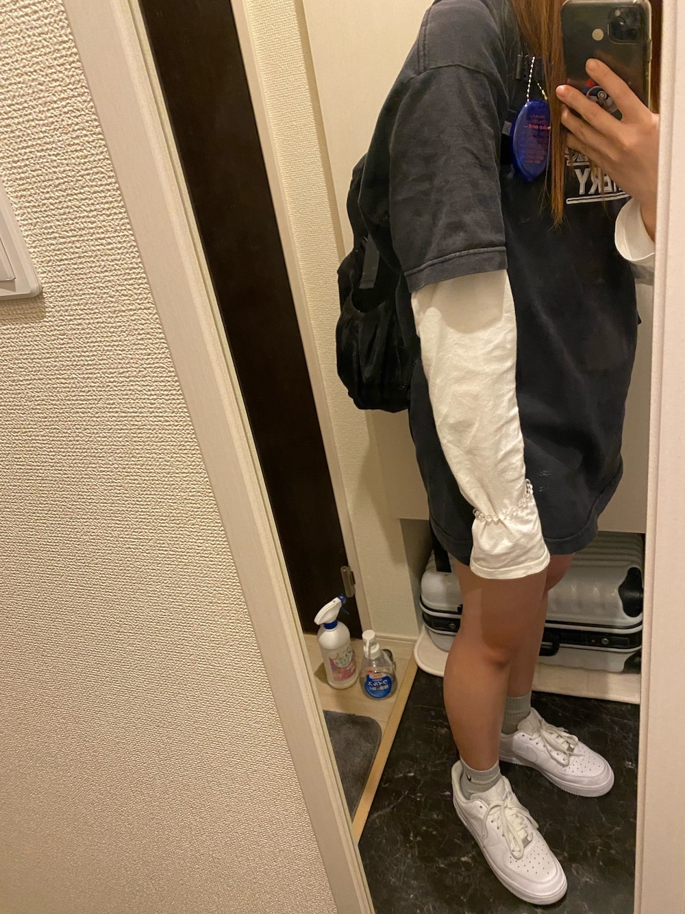 「karrimorのKarrimor/カリマー sector 18/セクター18/バックパック（バックパック/リュック、ブラック系）」を使った、ヌウミさん（レディース・154cm）の秋コーディネートの1枚目の写真