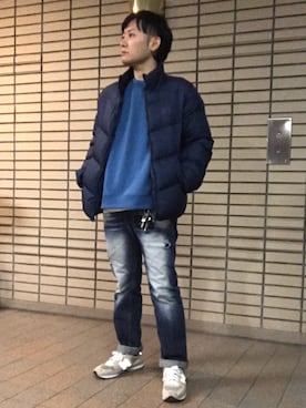 「Levi's（リーバイス）のアイテム（ダウンジャケット/コート）」を使った、☀︎Yonasan  さん（メンズ・167cm）の冬コーディネート