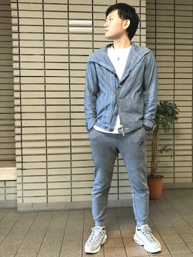 「ジョカーパンツ」｜「アイテム（その他）」を使った、☀︎Yonasan  さん（メンズ・167cm）の春コーディネート