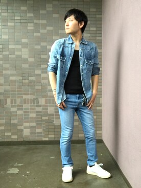 「スタンスミス」｜☀︎Yonasan  さん（メンズ・167cm）の夏コーディネート