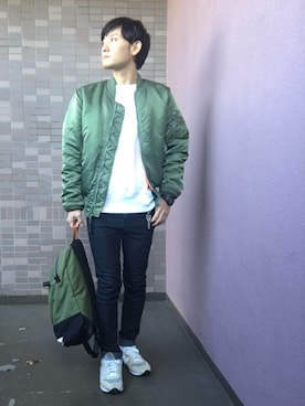 「Levi's（リーバイス）のアイテム（バックパック/リュック）」を使った、☀︎Yonasan  さん（メンズ・167cm）の秋コーディネート