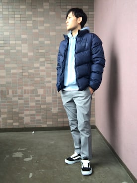 「Levi's（リーバイス）のアイテム（ダウンジャケット/コート）」を使った、☀︎Yonasan  さん（メンズ・167cm）の冬コーディネート