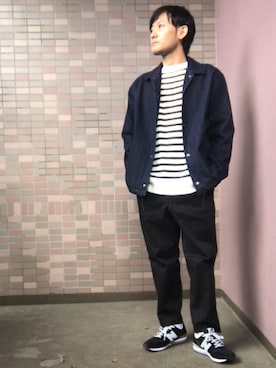 「デニムコーチジャケット」｜☀︎Yonasan  さん（メンズ・167cm）の春コーディネート