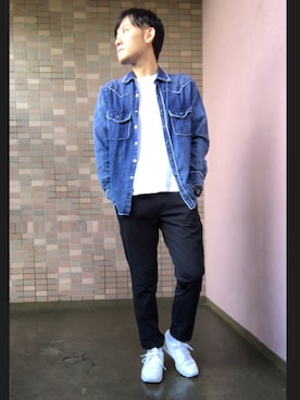 「おしゃれスタ（オシャレスタ）のアイテム（トップス）」を使った、☀︎Yonasan  さん（メンズ・167cm）の春コーディネート