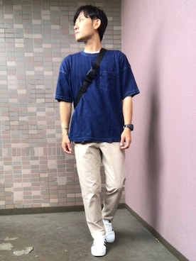 「プチプラミックス」｜☀︎Yonasan  さん（メンズ・168cm）の夏コーディネート