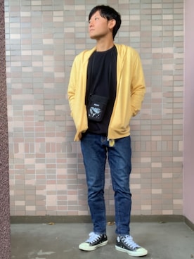 「zozoデニム」｜「アイテム（パーカー）」を使った、☀︎Yonasan  さん（メンズ・167cm）の秋コーディネート